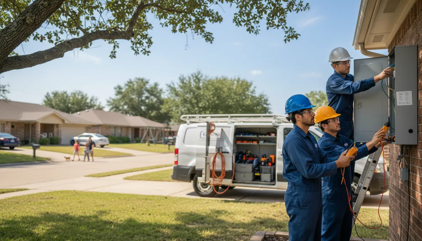 Certified electrician providing emergency electrical services in Harcourt, IA